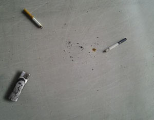 洁福地板烟头烫伤前